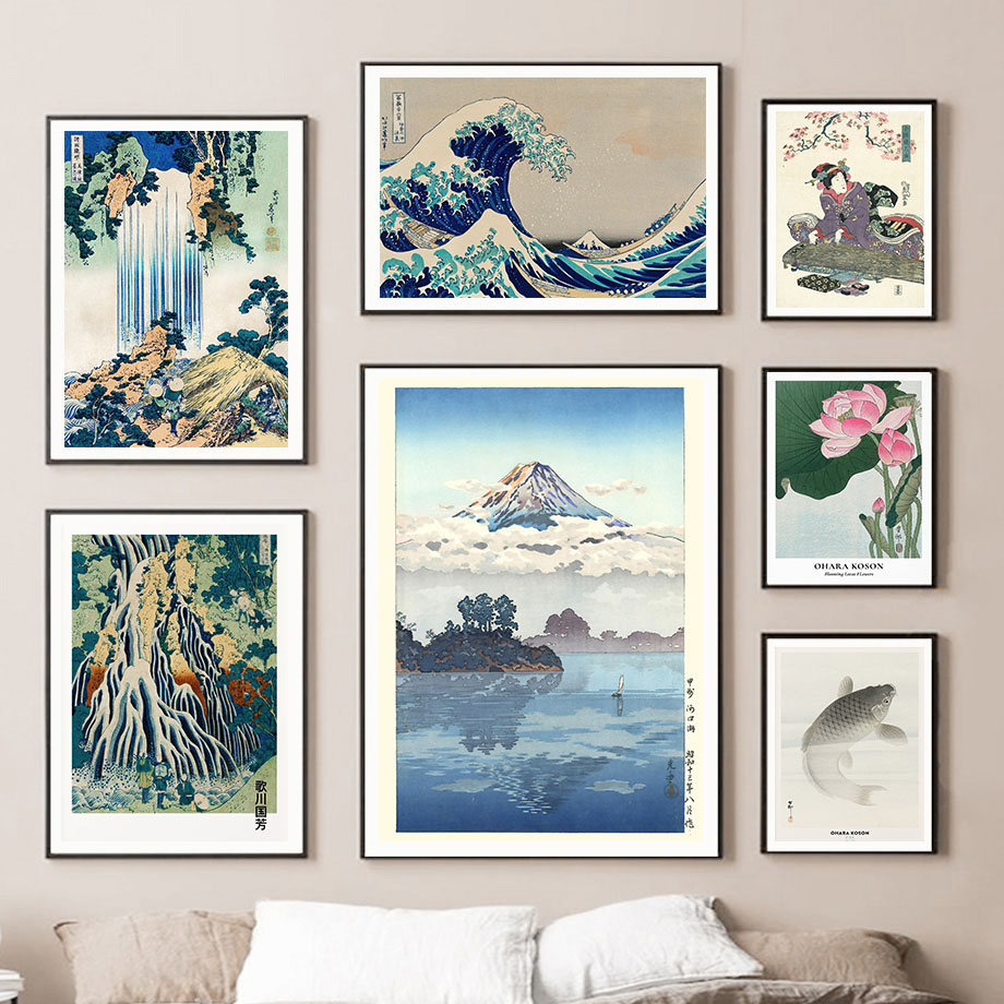 Hokusai Ohara Koson Japanese A - Home Decor Japandi recension och pris