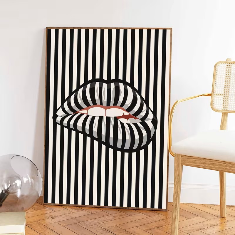 Simple and Abstract Striped Li - Home Decor Design Interior recension och pris