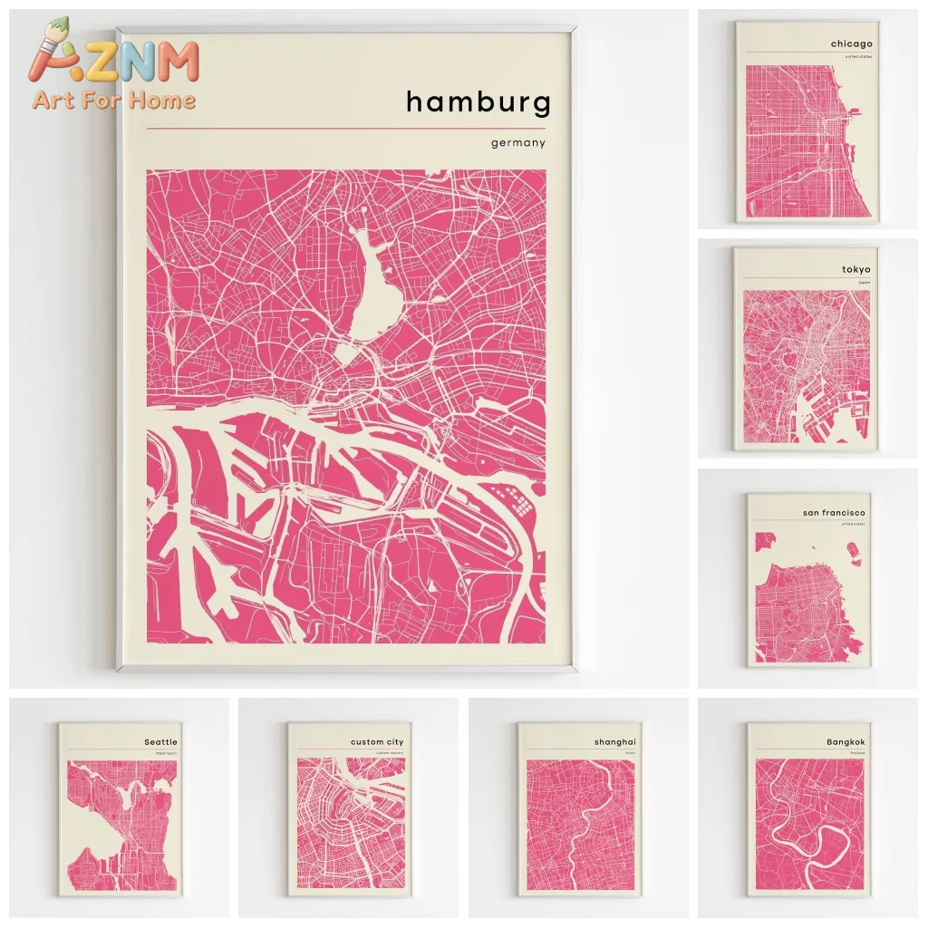1PC,City Maps Posters and Prin - Home Decor Tokyo recension och pris