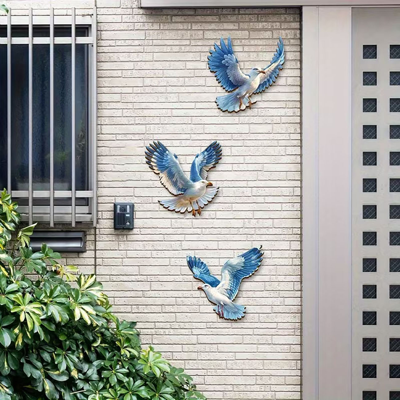 3 Pcs Wooden Seagull Wall Deco - Home Decor Nautical recension och pris