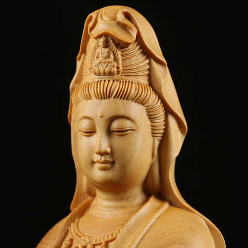 Natural Cypress Guanyin  Buddh - Home Decor Retailers recension och pris