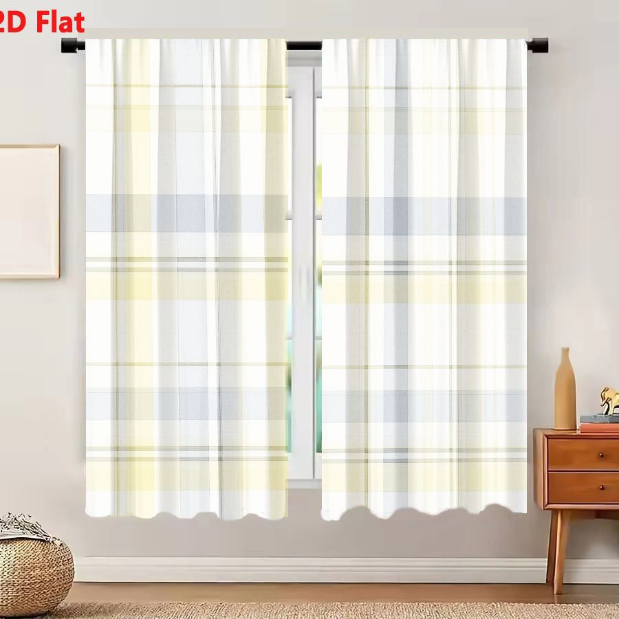 2Pcs Curtains 2D Flat Seamless - Home Decor Color Palettes recension och pris