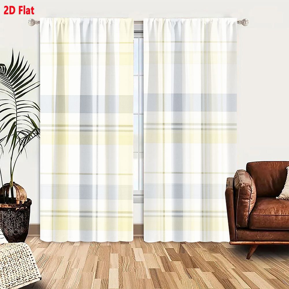 2Pcs Curtains 2D Flat Seamless - Home Decor Color Palettes recension och pris