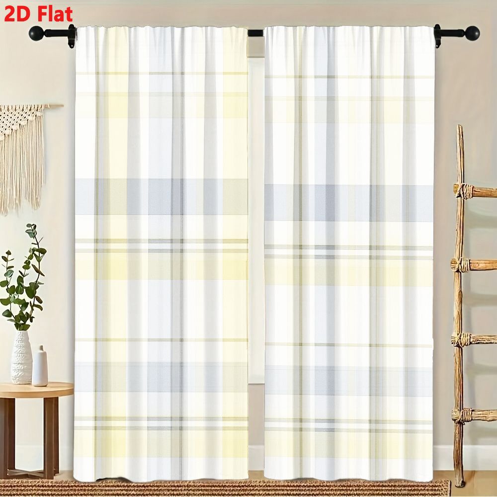 2Pcs Curtains 2D Flat Seamless - Home Decor Color Palettes recension och pris