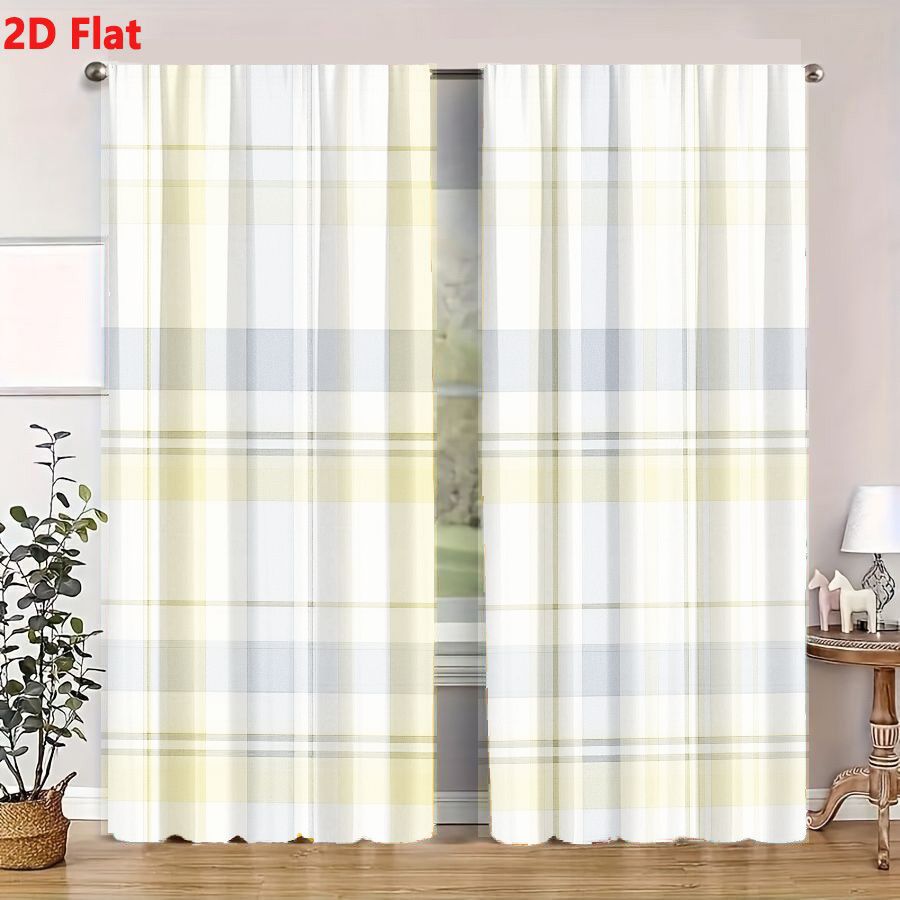 2Pcs Curtains 2D Flat Seamless - Home Decor Color Palettes recension och pris
