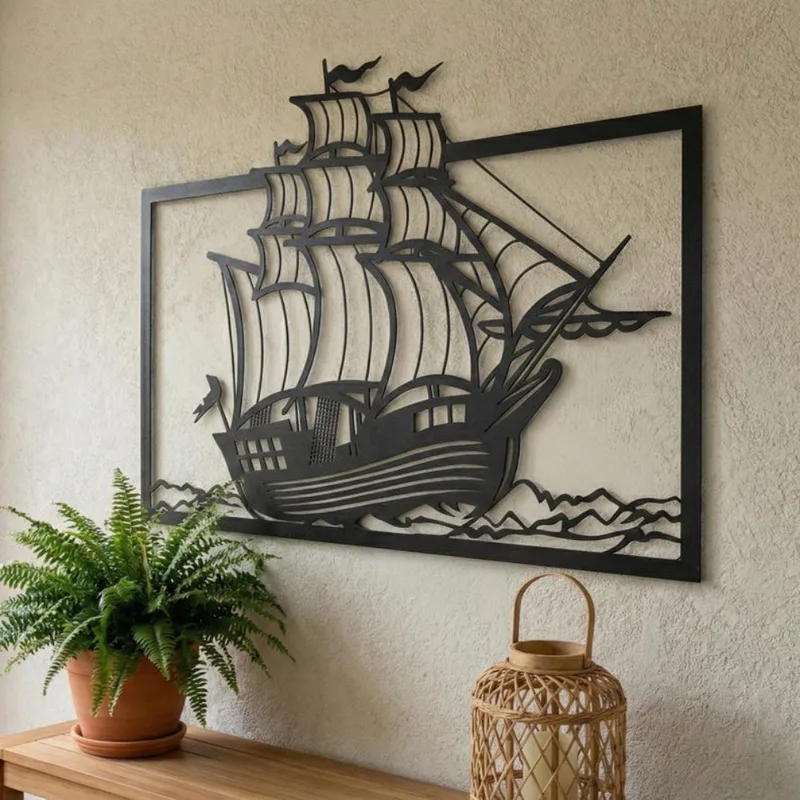 Metal Sailboat Wall Art, Coast - Home Decor Nautical recension och pris