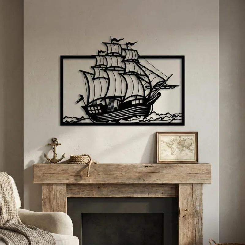 Metal Sailboat Wall Art, Coast - Home Decor Nautical recension och pris
