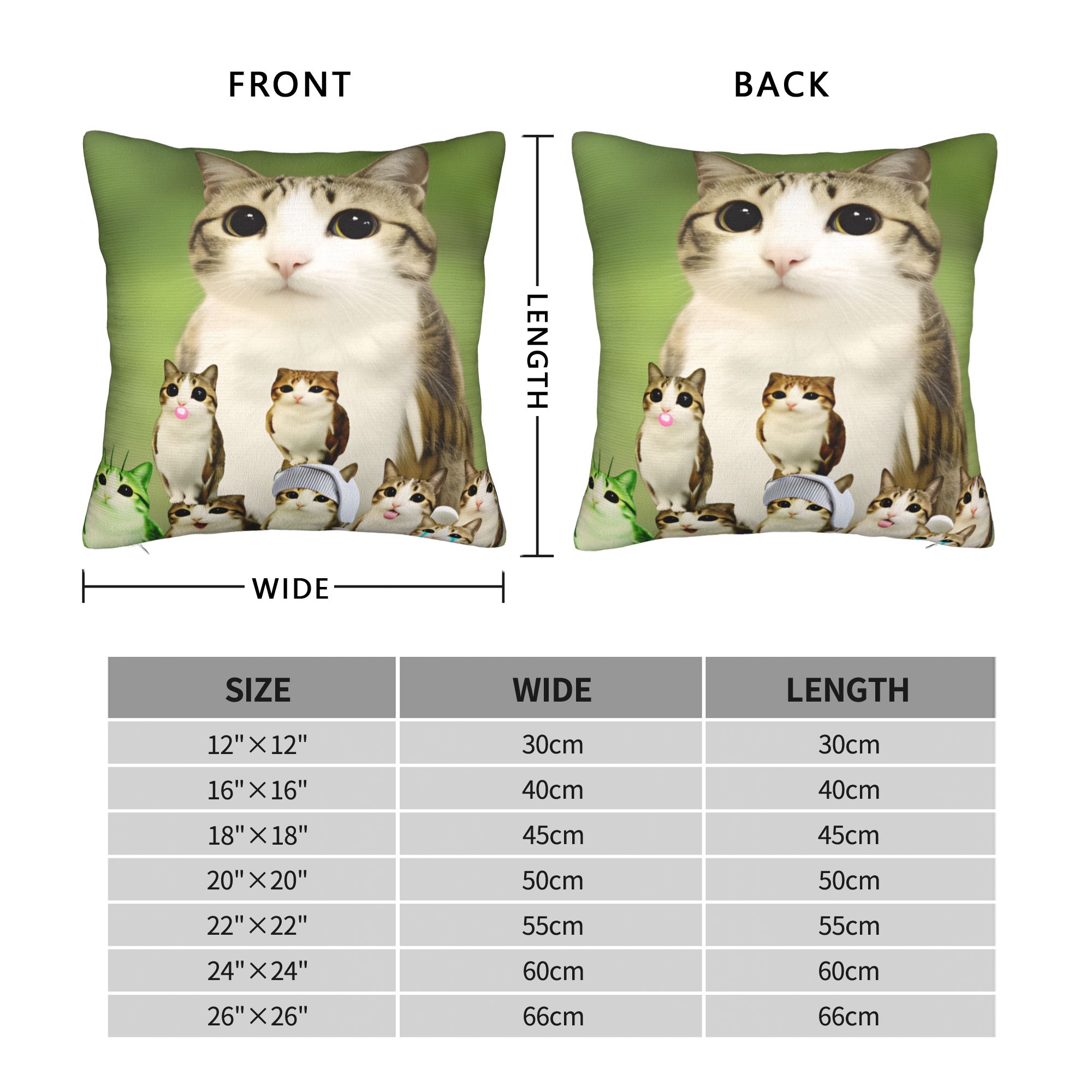 Pillow Cover Funny Meowl Cat F - Home Decor Png recension och pris