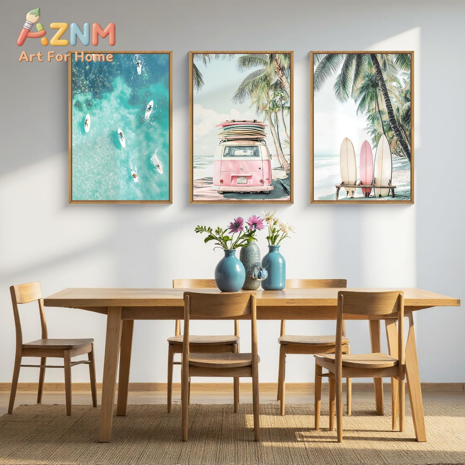 3pcs Summer Surfboard Beach Ca - Home Decor Nautical recension och pris