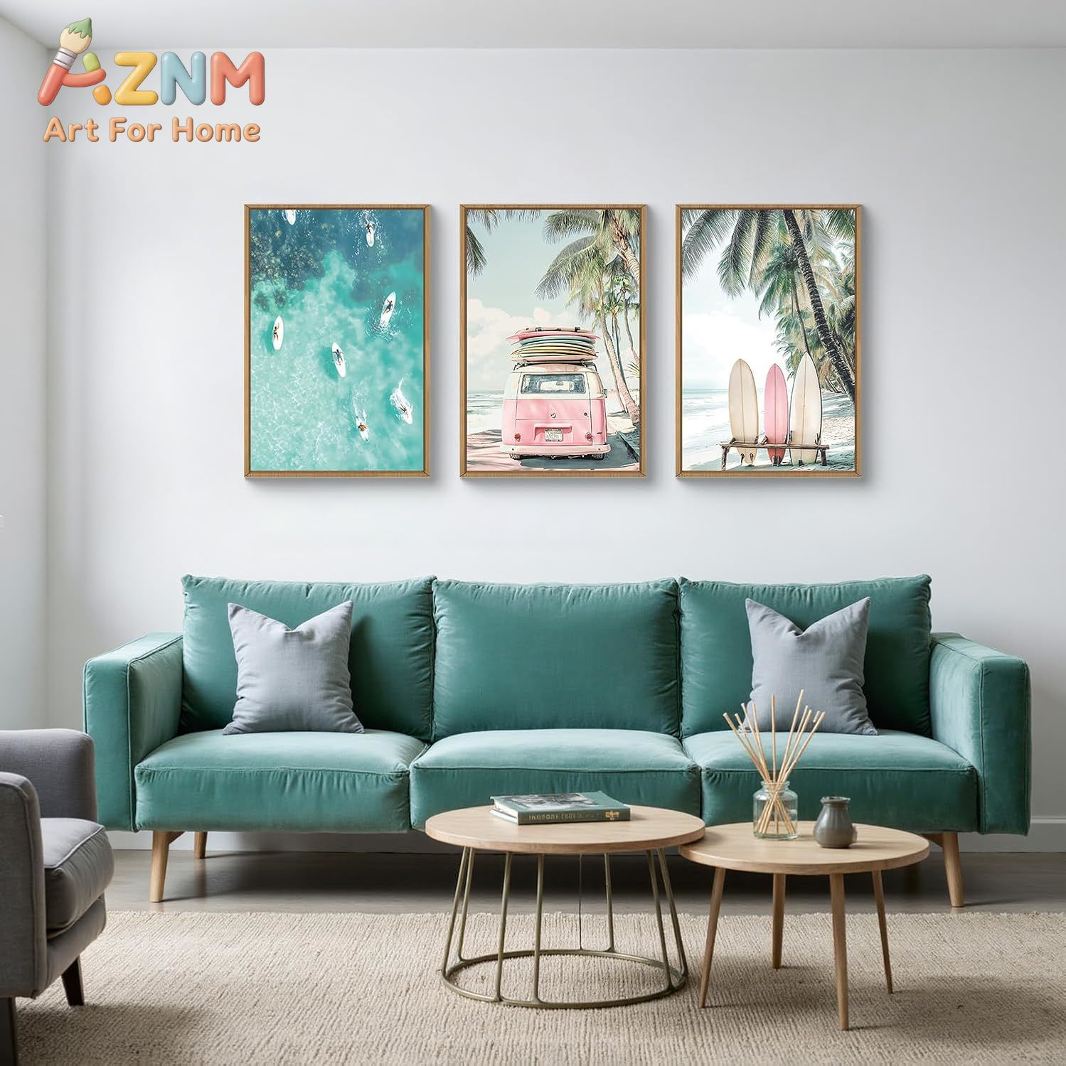 3pcs Summer Surfboard Beach Ca - Home Decor Nautical recension och pris