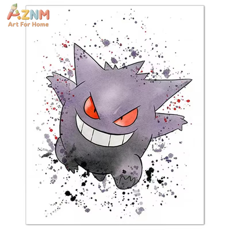 1PC ，Anime Pokemon Canvas Pain - Abstract Oil Painting recension och pris