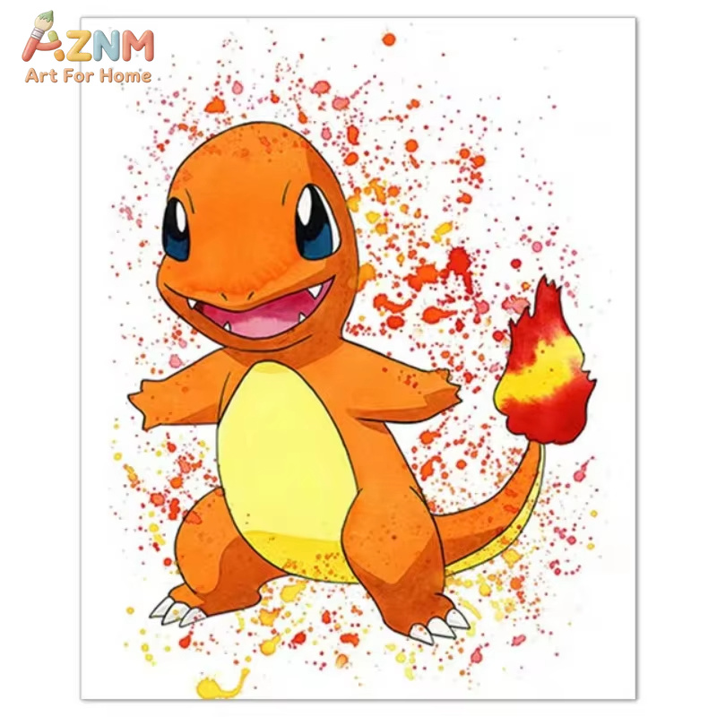 1PC ，Anime Pokemon Canvas Pain - Abstract Oil Painting recension och pris