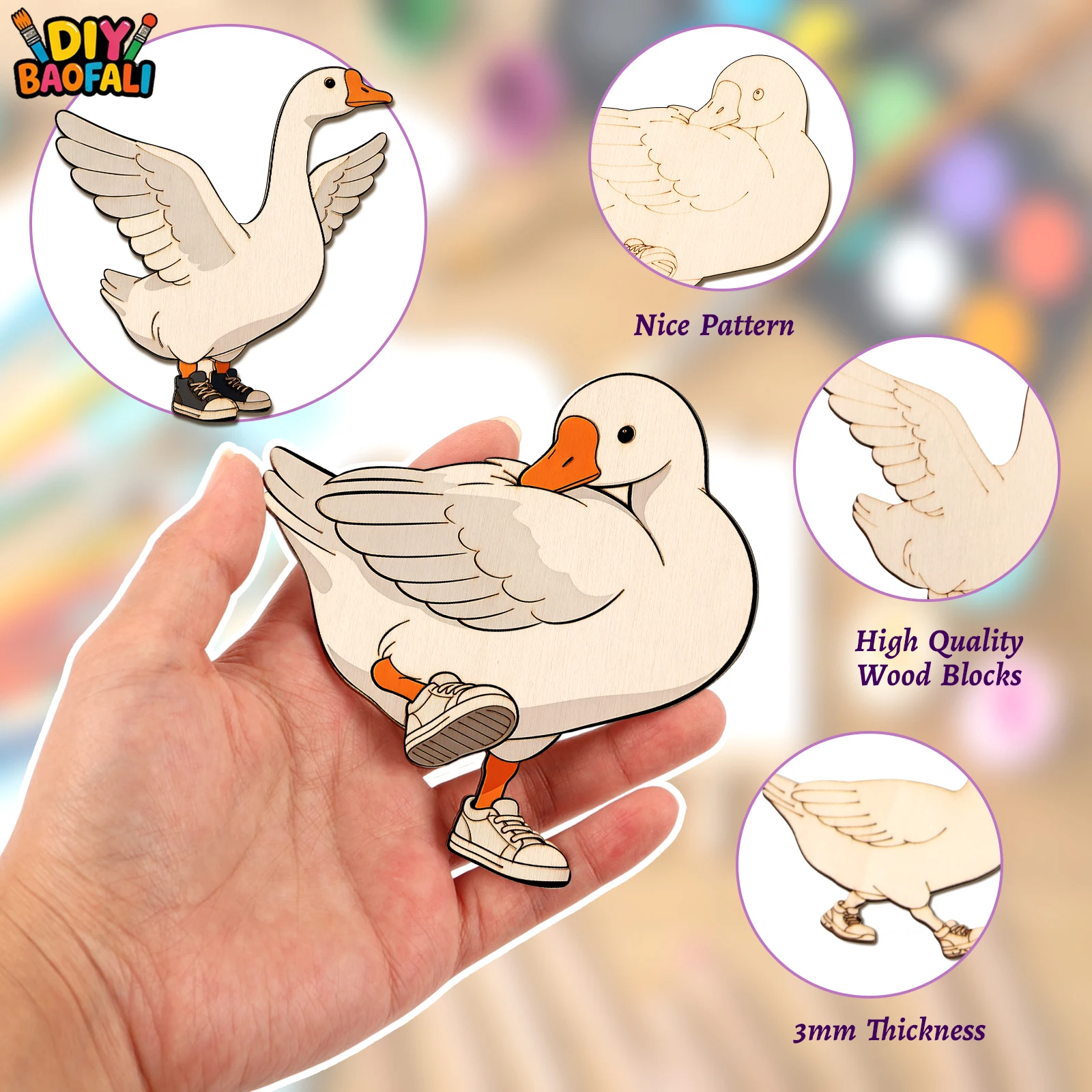 20pcs Unfinished Wooden Craft  - Home Decor Diy recension och pris