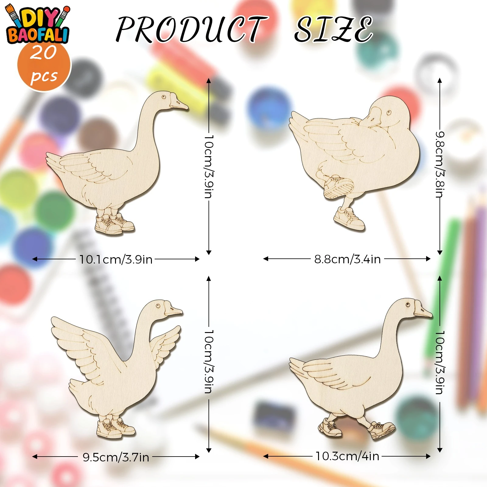 20pcs Unfinished Wooden Craft  - Home Decor Diy recension och pris